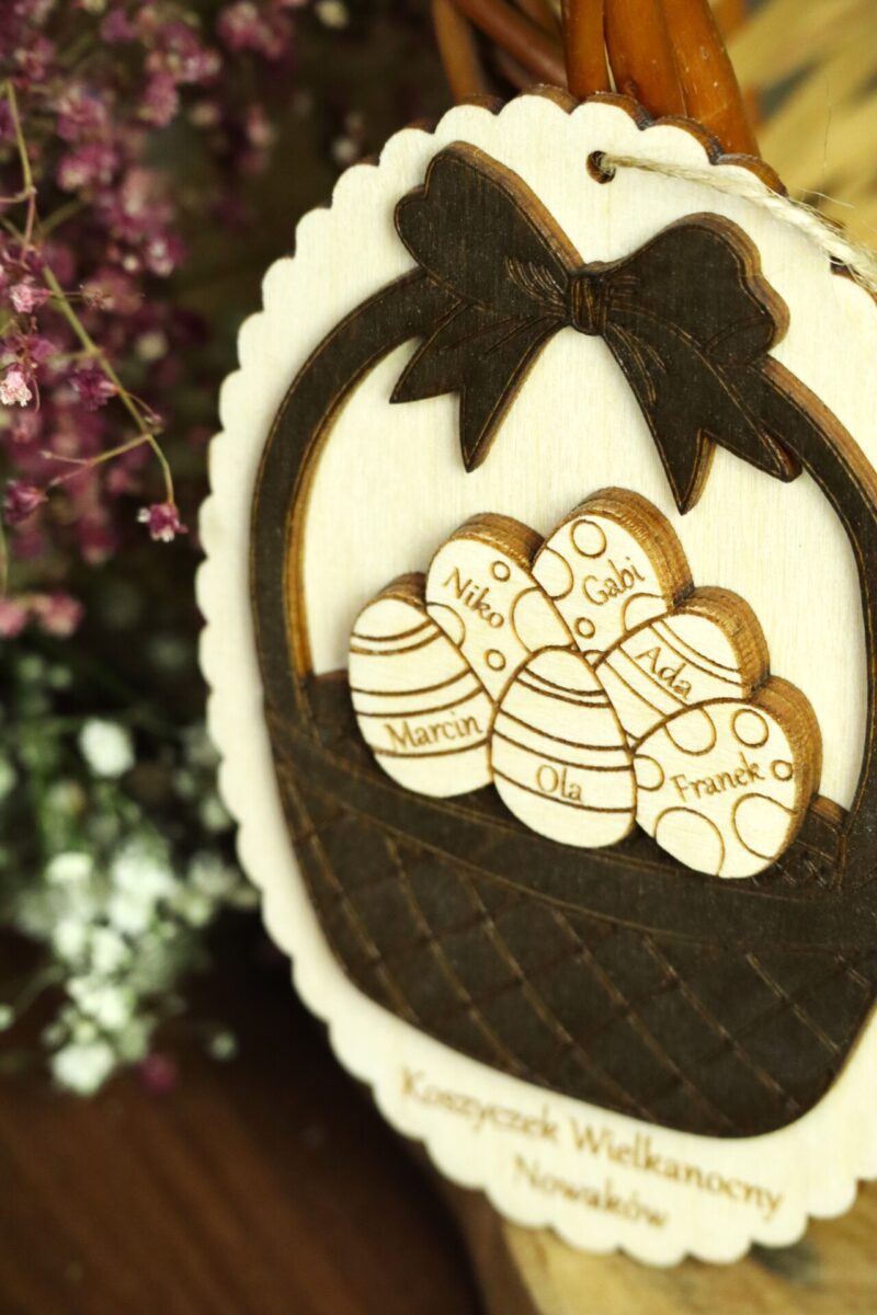 Zawieszka rodzinny koszyczek wielkanocny