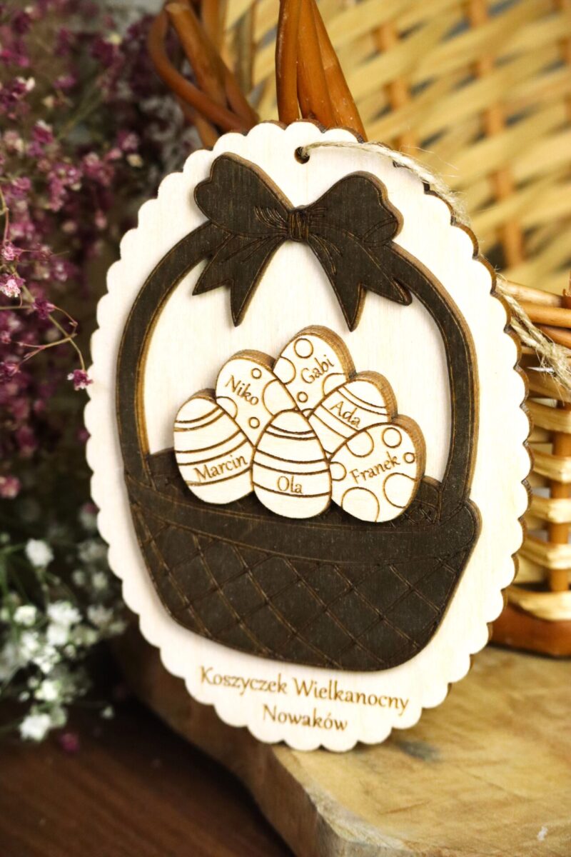 Zawieszka rodzinny koszyczek wielkanocny