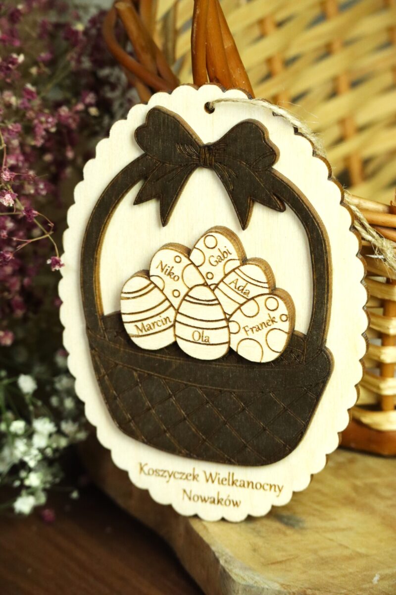 Zawieszka rodzinny koszyczek wielkanocny