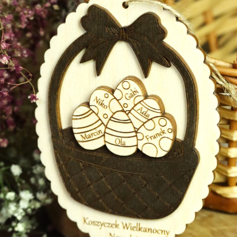 Zawieszka rodzinny koszyczek wielkanocny