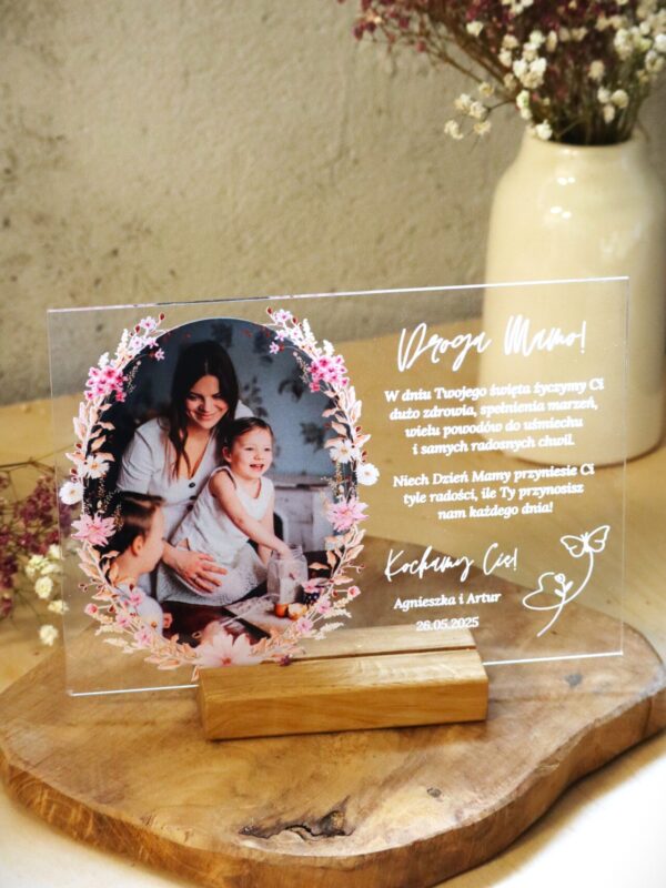 Ramka dla Mamy kwiaty okrągłe