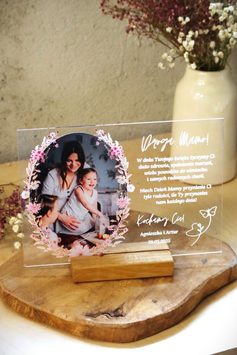 Ramka dla Mamy kwiaty okrągłe