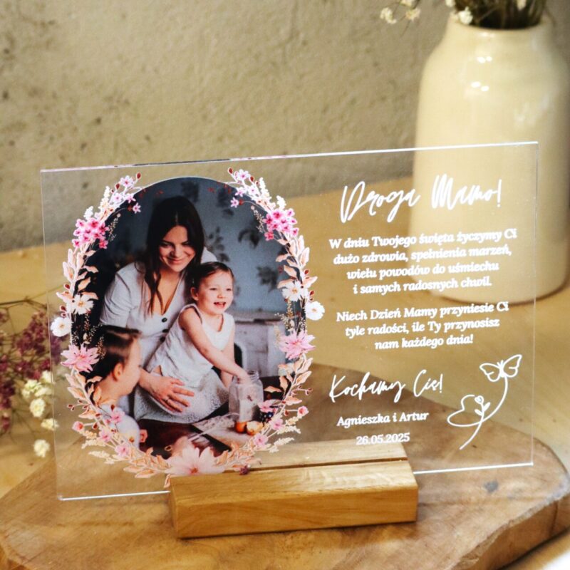 Ramka dla Mamy kwiaty okrągłe