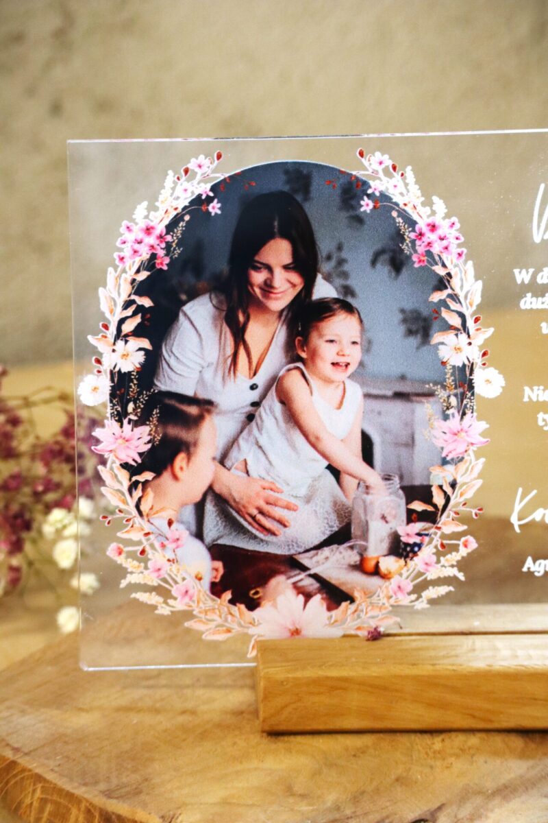 Ramka dla Mamy kwiaty okrągłe