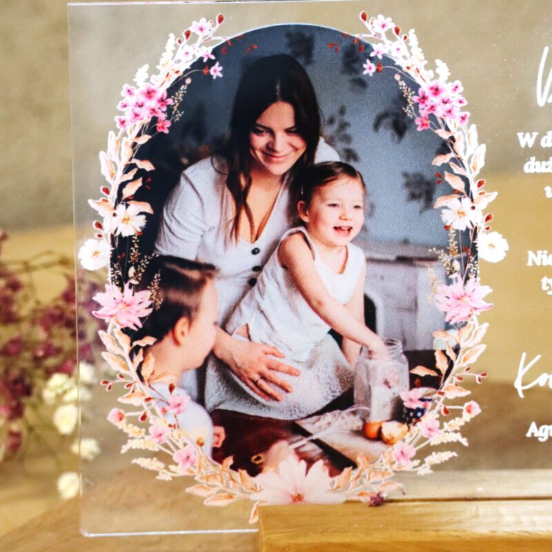 Ramka dla Mamy kwiaty okrągłe