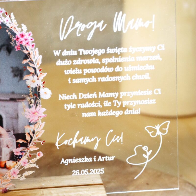 Ramka dla Mamy kwiaty okrągłe