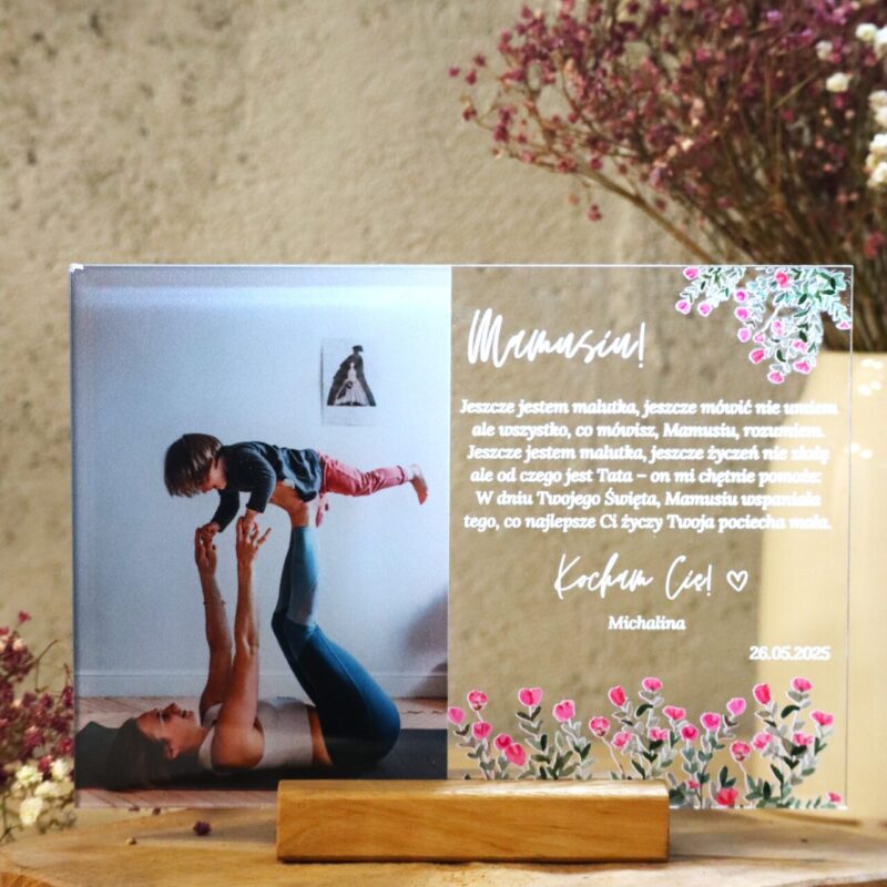 Ramka dla Mamy prostokąt tulipany