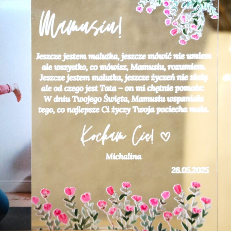 Ramka dla Mamy prostokąt tulipany