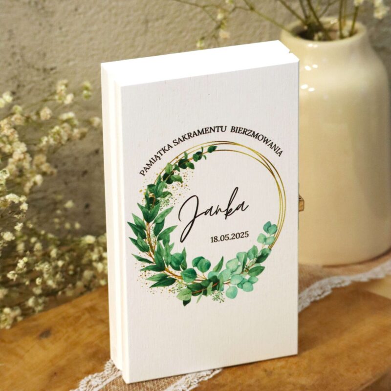 Pudełko na banknoty z okazji bierzmowania
