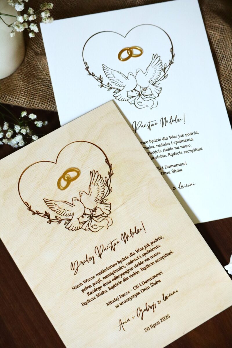 Ramka pamiątkowa dla Nowożeńców Gołębie