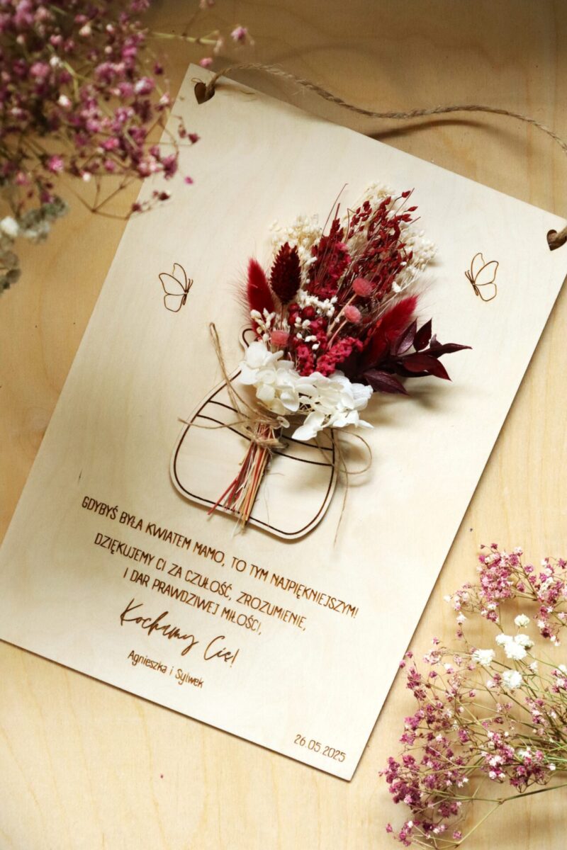 Obraz z wazonem i kwiatami dla Mamy