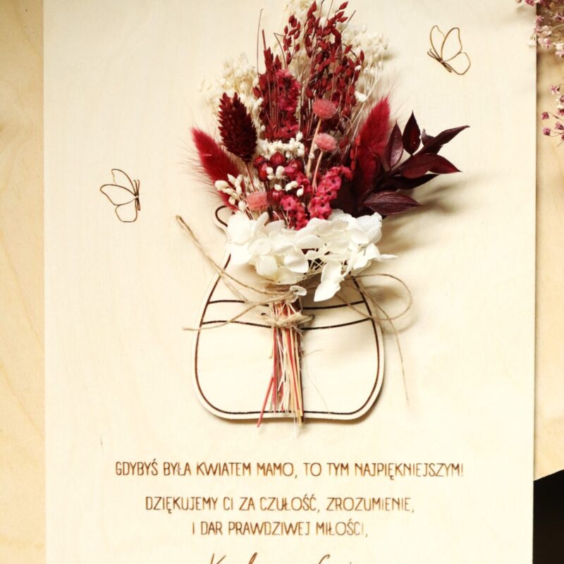 Obraz z wazonem i kwiatami dla Mamy