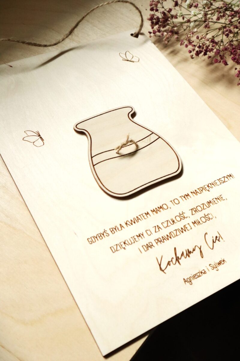 Obraz z wazonem i kwiatami dla Mamy