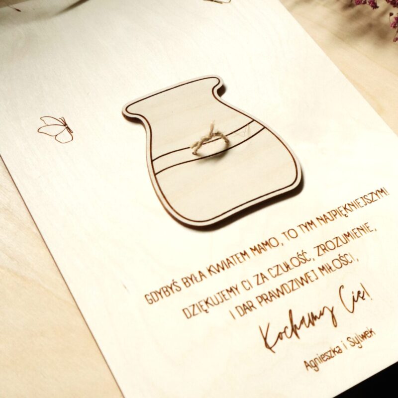 Obraz z wazonem i kwiatami dla Mamy