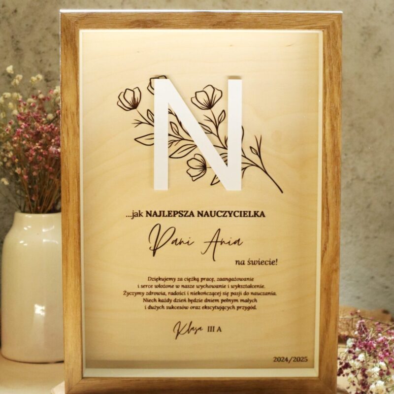 Ramka dla najlepszego nauczyciela na zakończenie roku