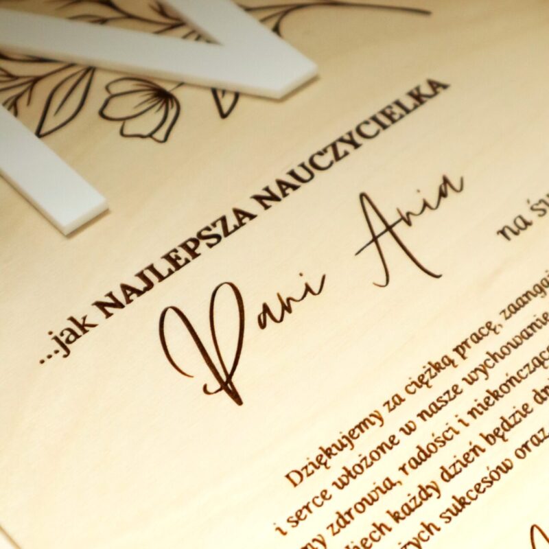 Ramka dla najlepszego nauczyciela na zakończenie roku