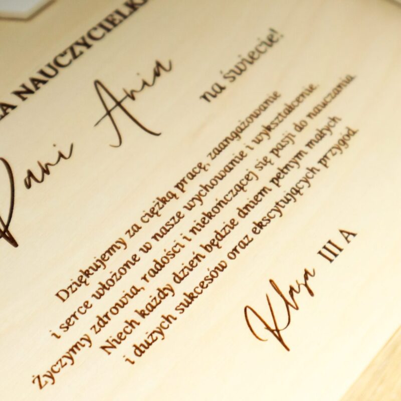 Ramka dla najlepszego nauczyciela na zakończenie roku