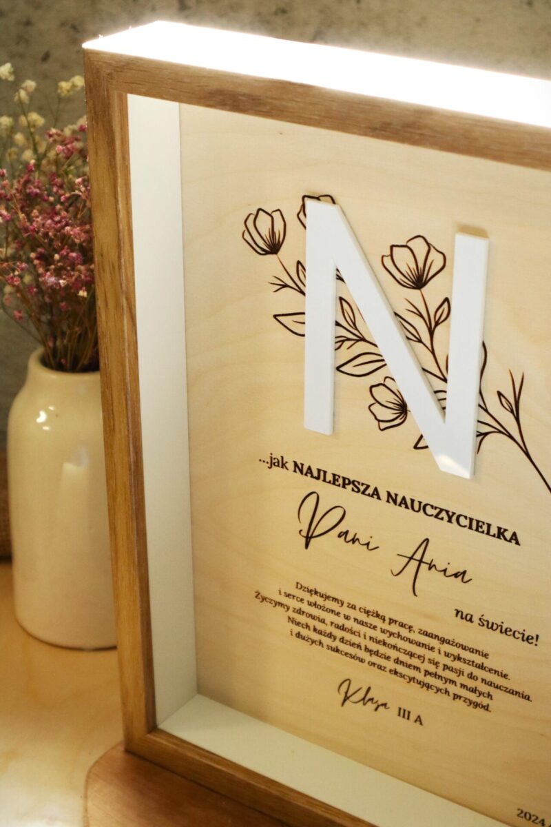 Ramka dla najlepszego nauczyciela na zakończenie roku