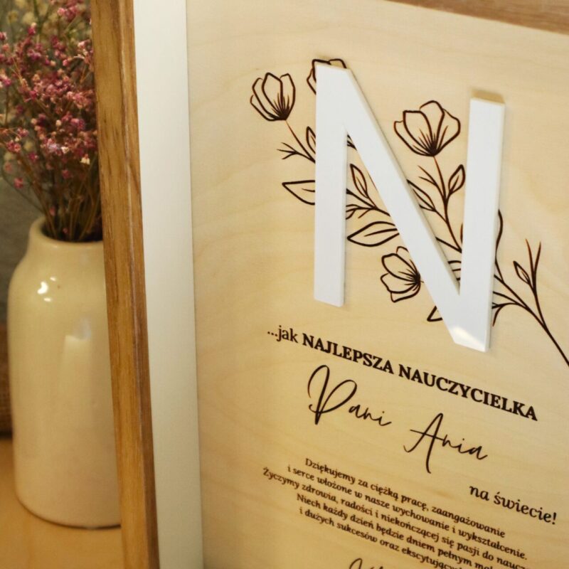 Ramka dla najlepszego nauczyciela na zakończenie roku