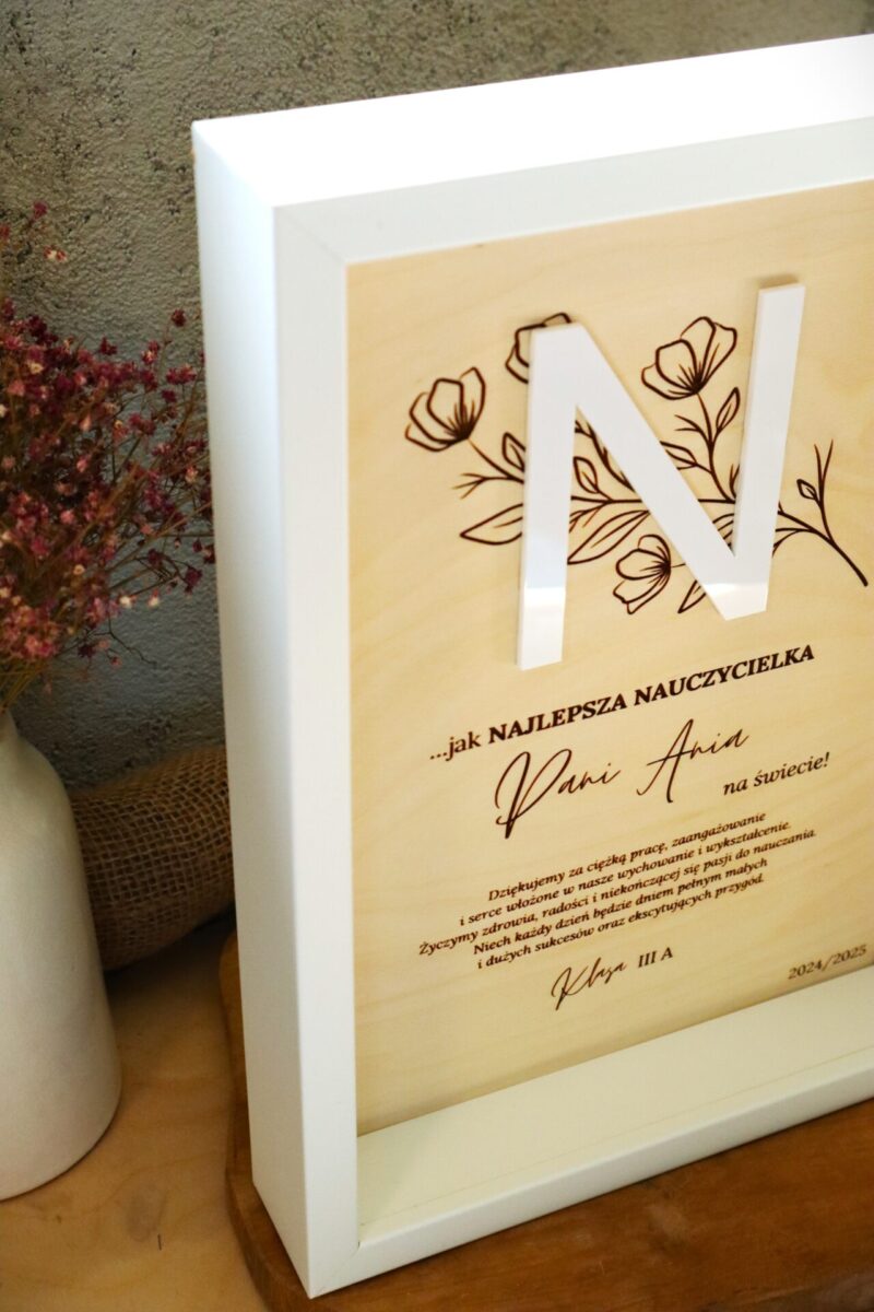 Ramka dla najlepszego nauczyciela na zakończenie roku