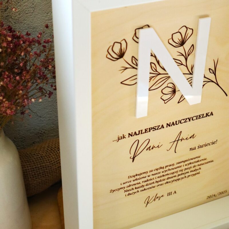 Ramka dla najlepszego nauczyciela na zakończenie roku