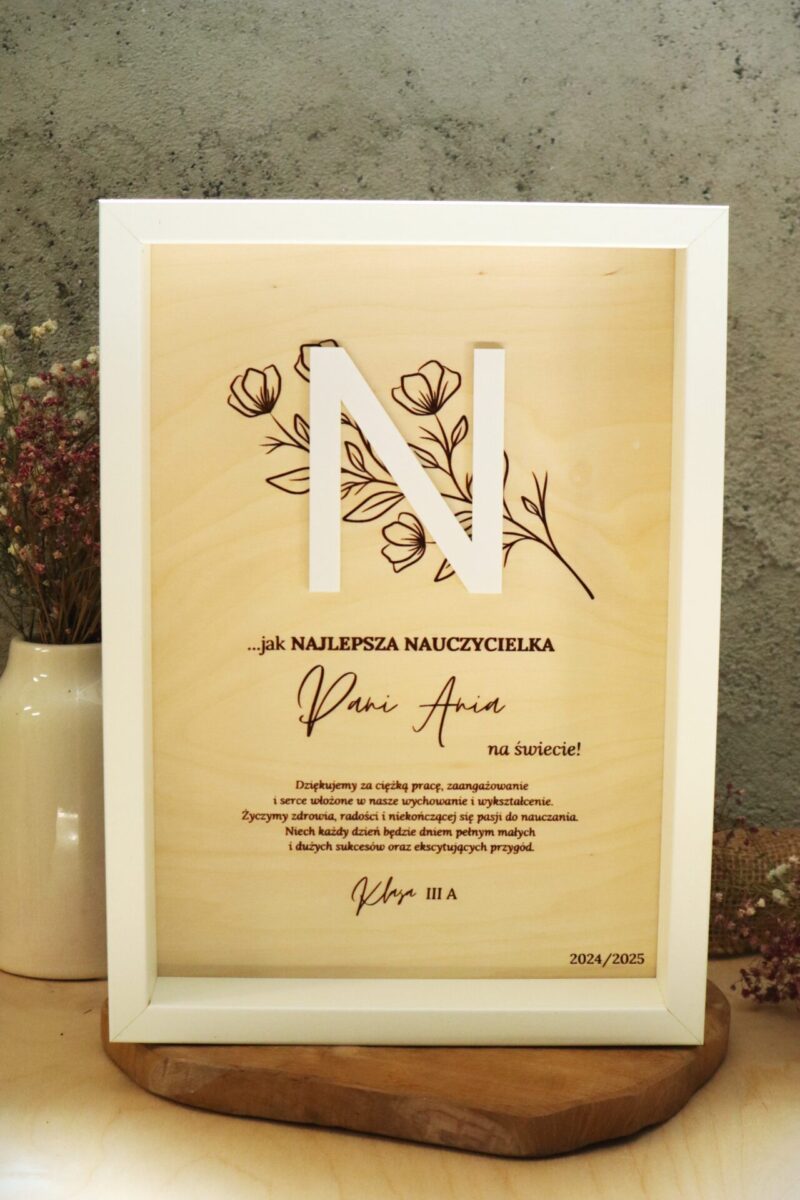 Ramka dla najlepszego nauczyciela na zakończenie roku