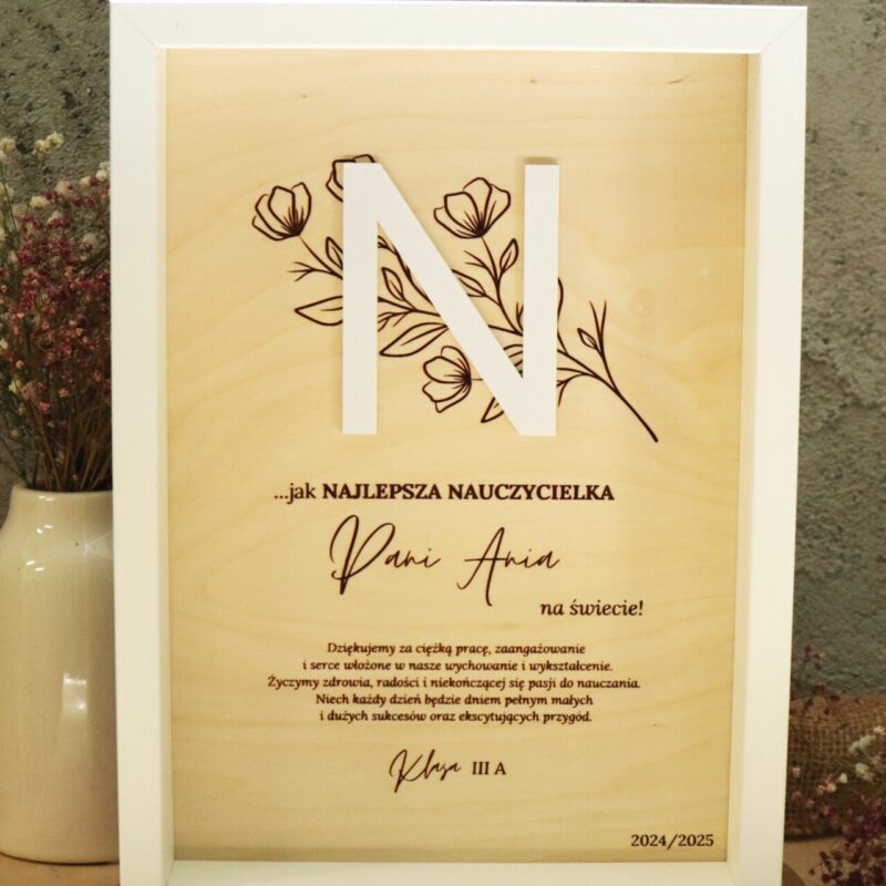 Ramka dla najlepszego nauczyciela na zakończenie roku