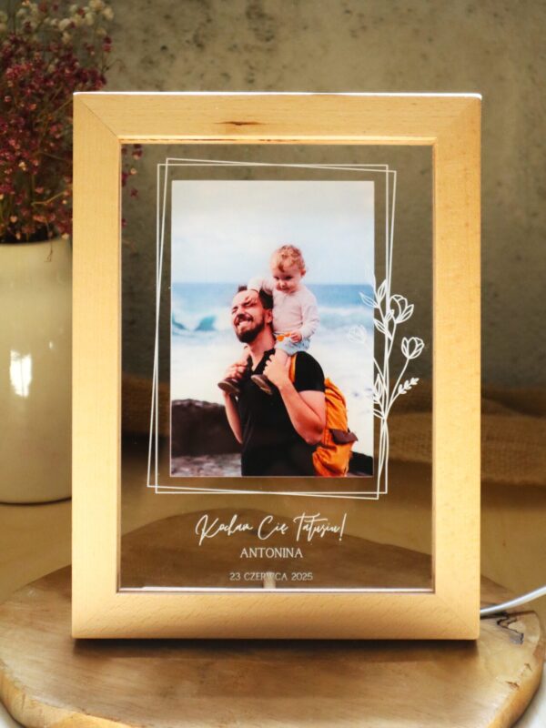 Ramka LED ze zdjęciem dla Taty