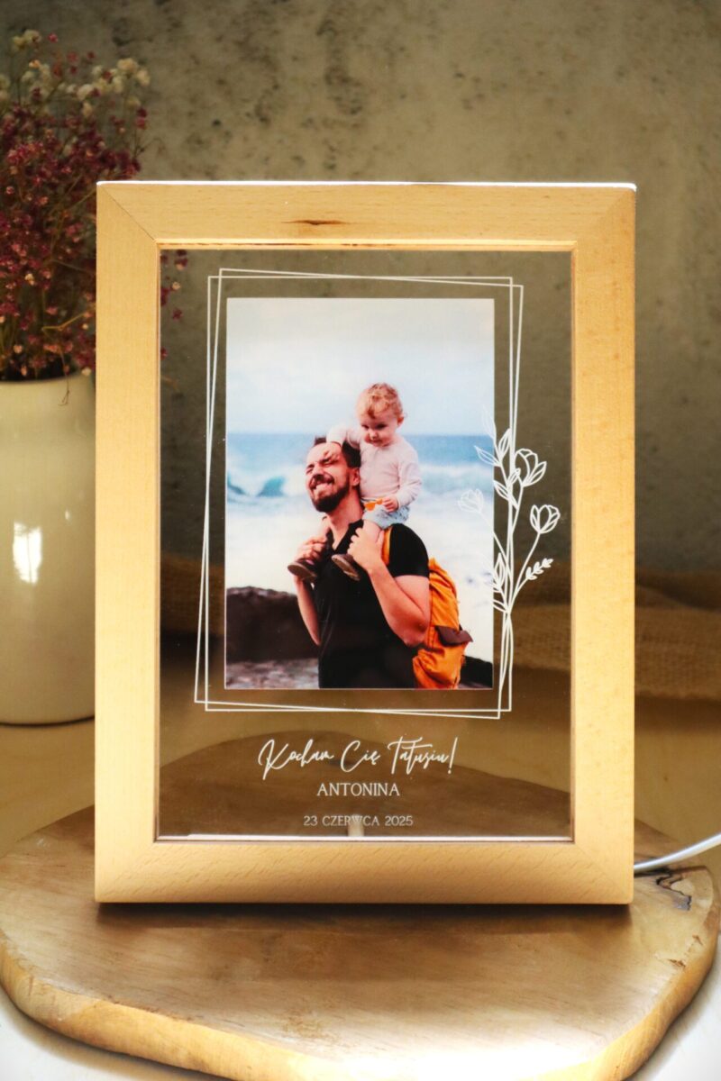 Ramka LED ze zdjęciem dla Taty