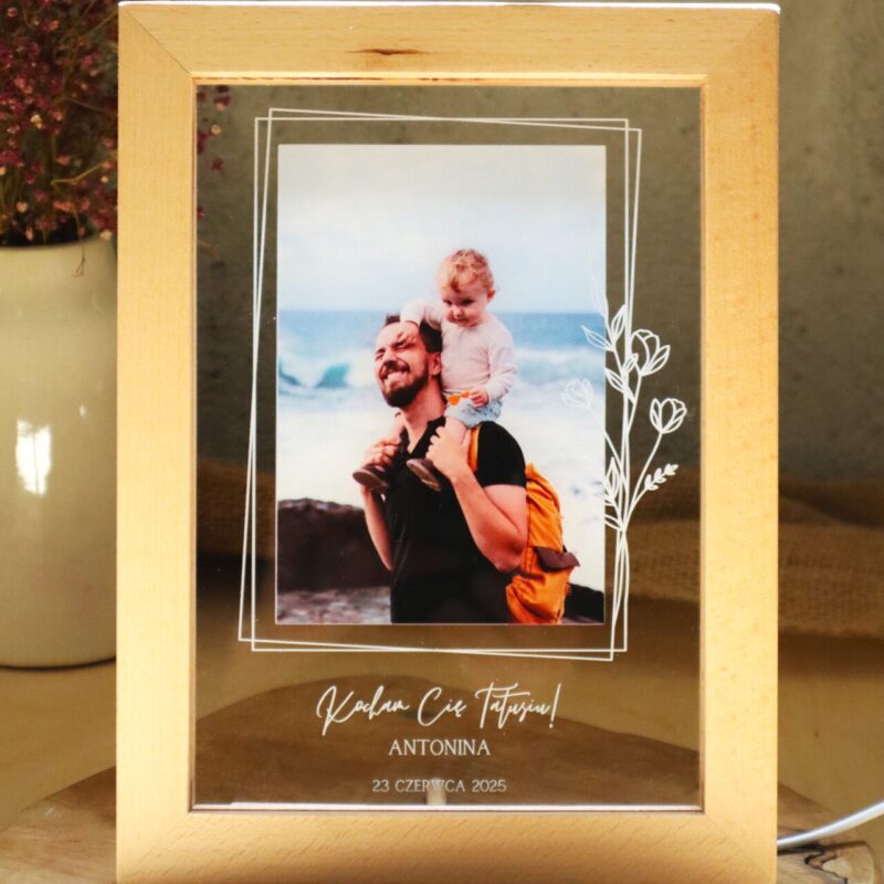 Ramka LED ze zdjęciem dla Taty