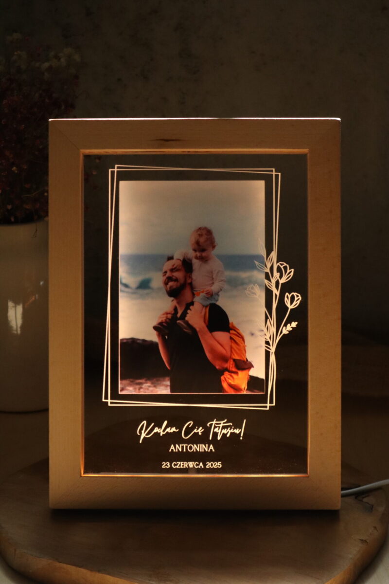 Ramka LED ze zdjęciem dla Taty