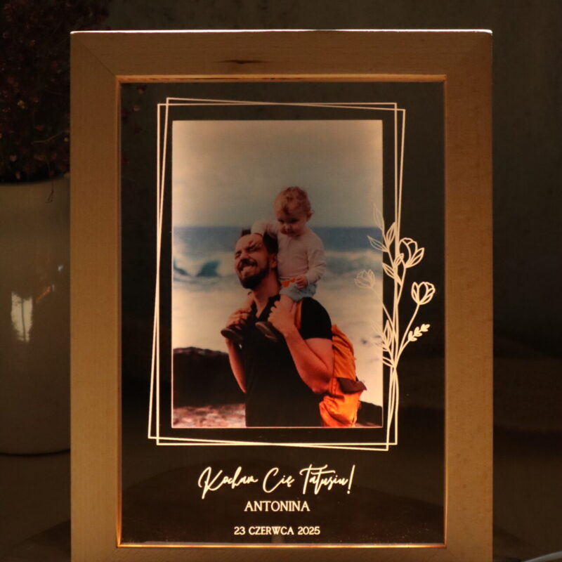 Ramka LED ze zdjęciem dla Taty