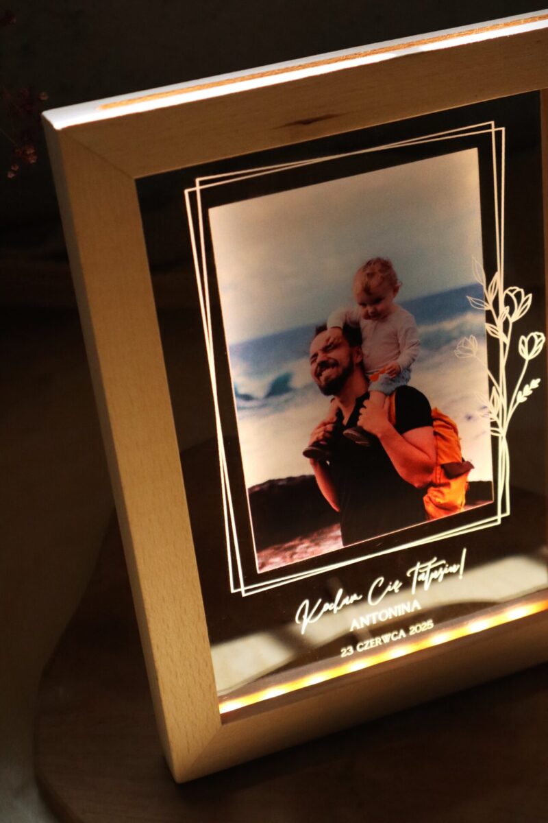 Ramka LED ze zdjęciem dla Taty