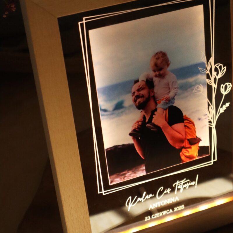 Ramka LED ze zdjęciem dla Taty