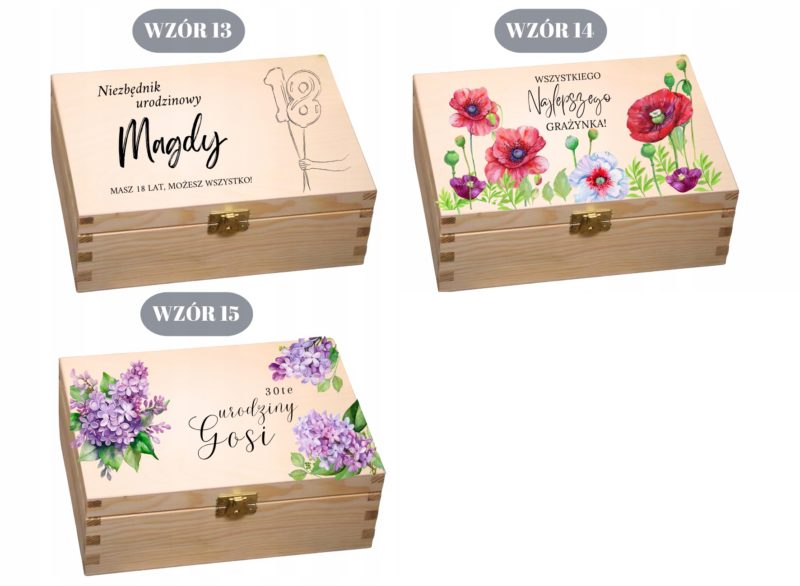 Pudełko urodzinowe z przegródkami