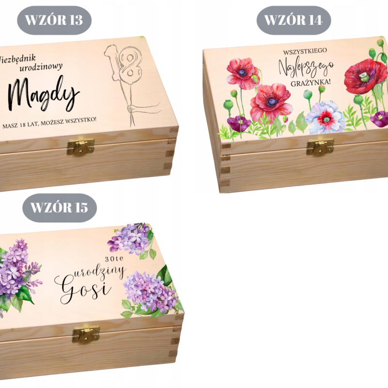 Pudełko urodzinowe z przegródkami