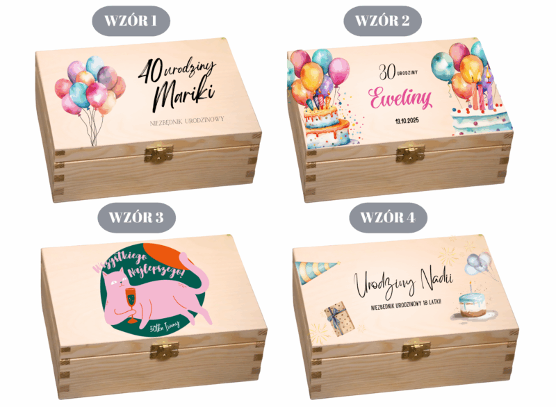 Pudełko urodzinowe z przegródkami