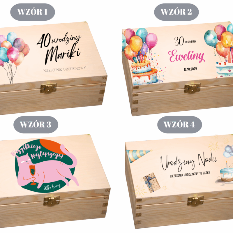 Pudełko urodzinowe z przegródkami