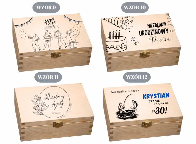 Pudełko urodzinowe z przegródkami
