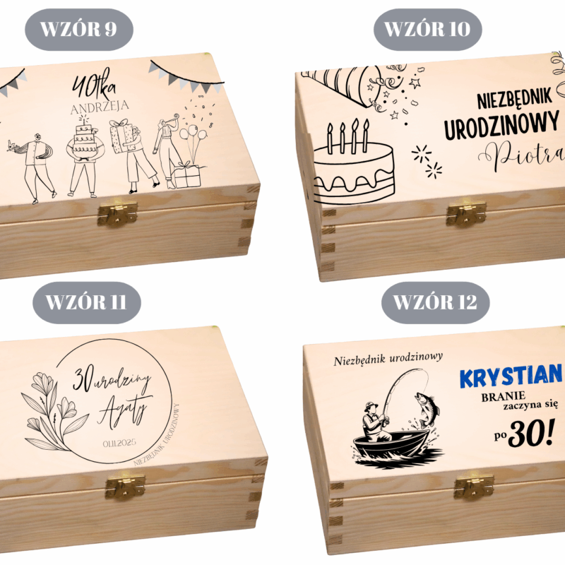 Pudełko urodzinowe z przegródkami