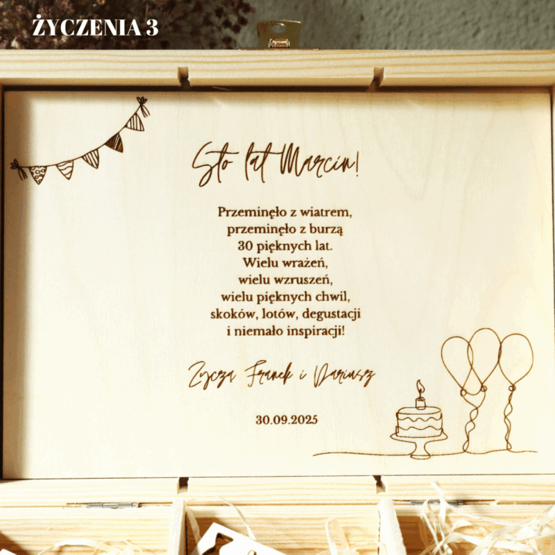 Pudełko urodzinowe z przegródkami