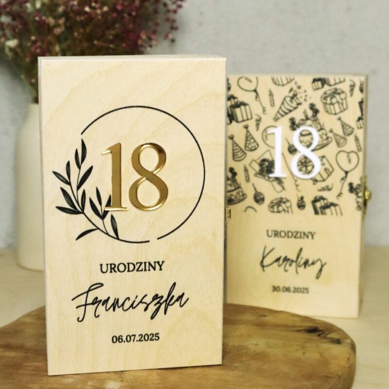 Pudełko urodzinowe na banknoty