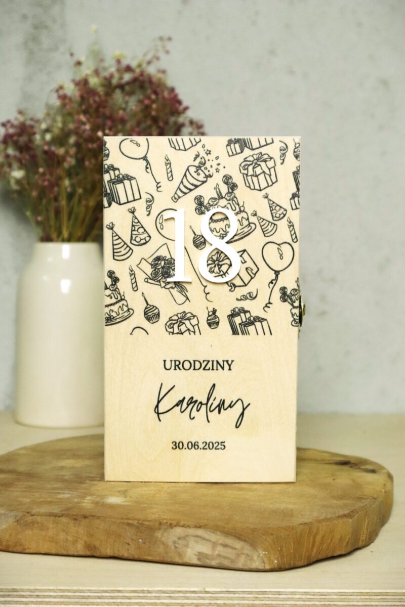 Pudełko urodzinowe na banknoty