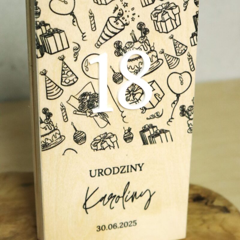 Pudełko urodzinowe na banknoty