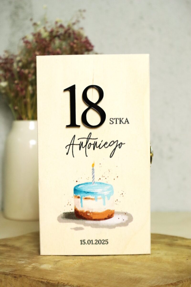 Pudełko urodzinowe na banknoty KOLOR