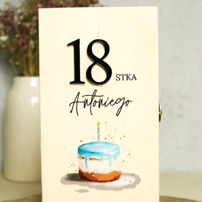 Pudełko urodzinowe na banknoty KOLOR