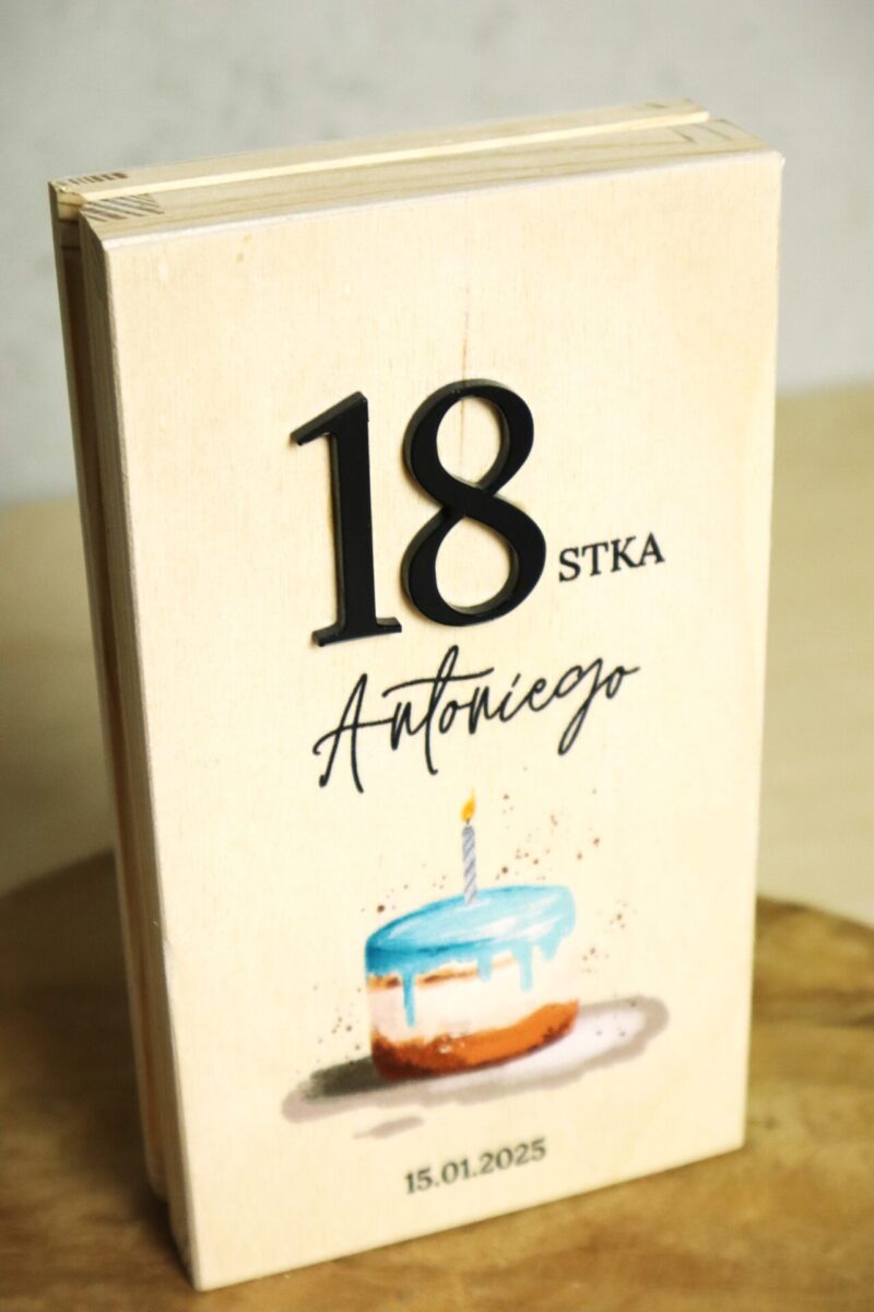 Pudełko urodzinowe na banknoty KOLOR