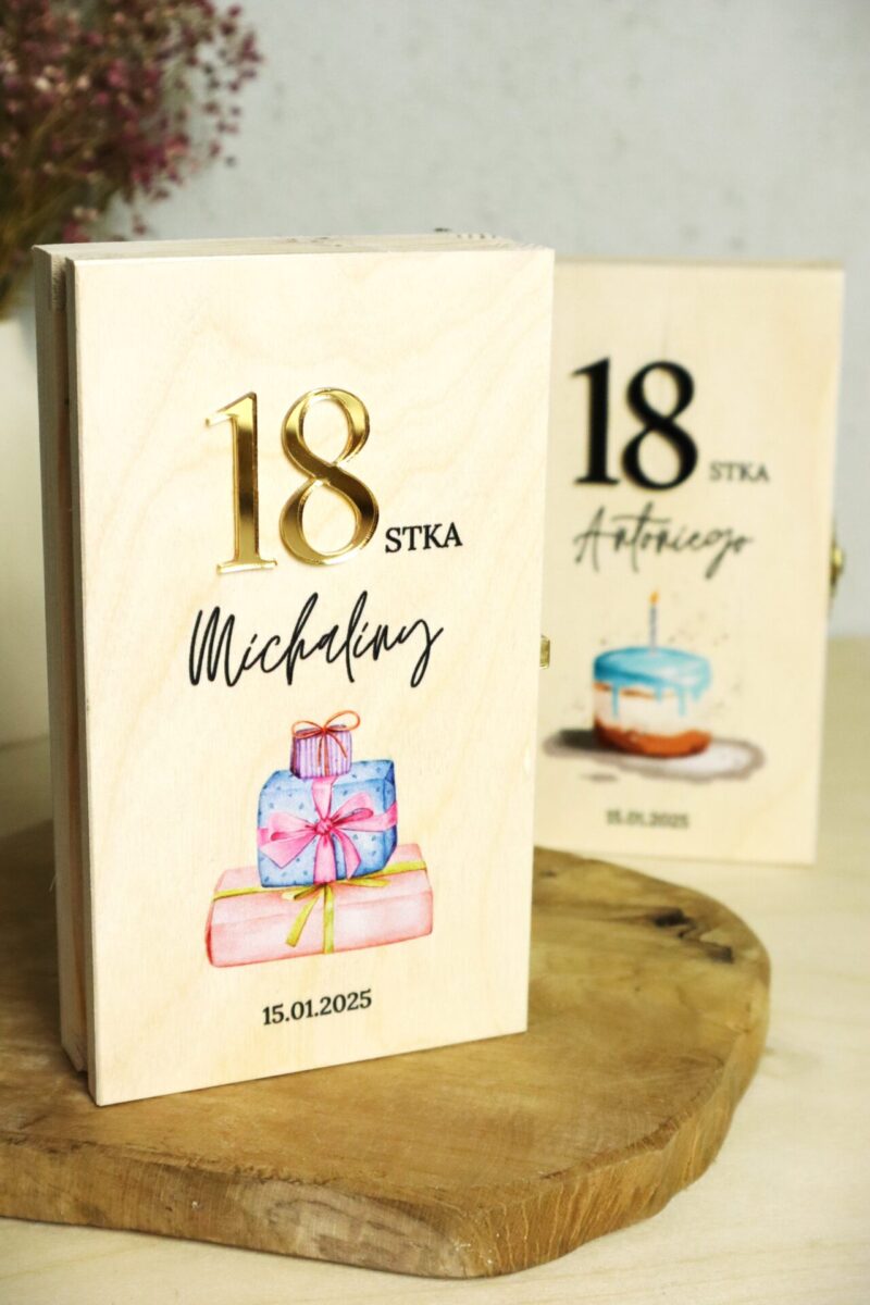 Pudełko urodzinowe na banknoty KOLOR