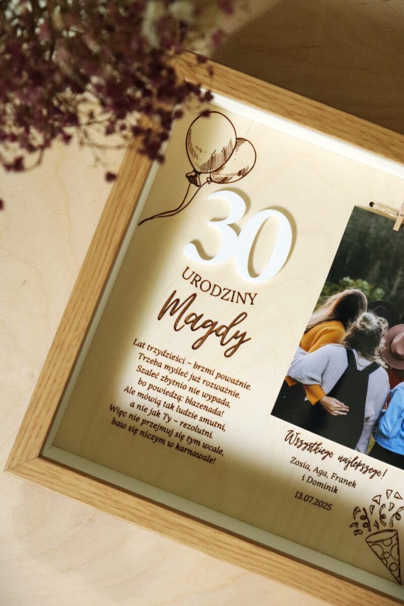 Ramka urodzinowa ze zdjęciem