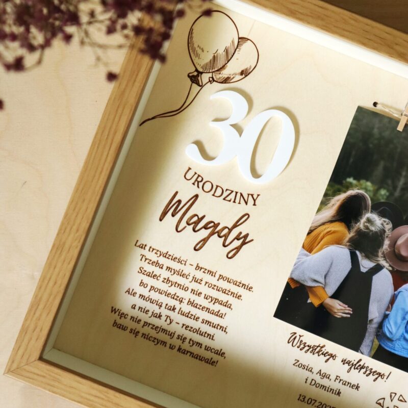 Ramka urodzinowa ze zdjęciem